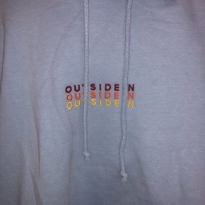 LIKE NEW  blue Outsidein hoodie